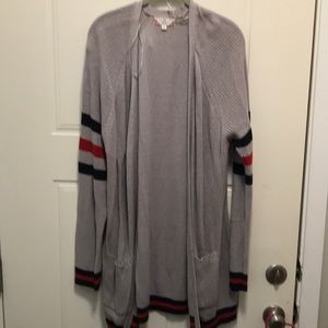 Grey sweater cardigan